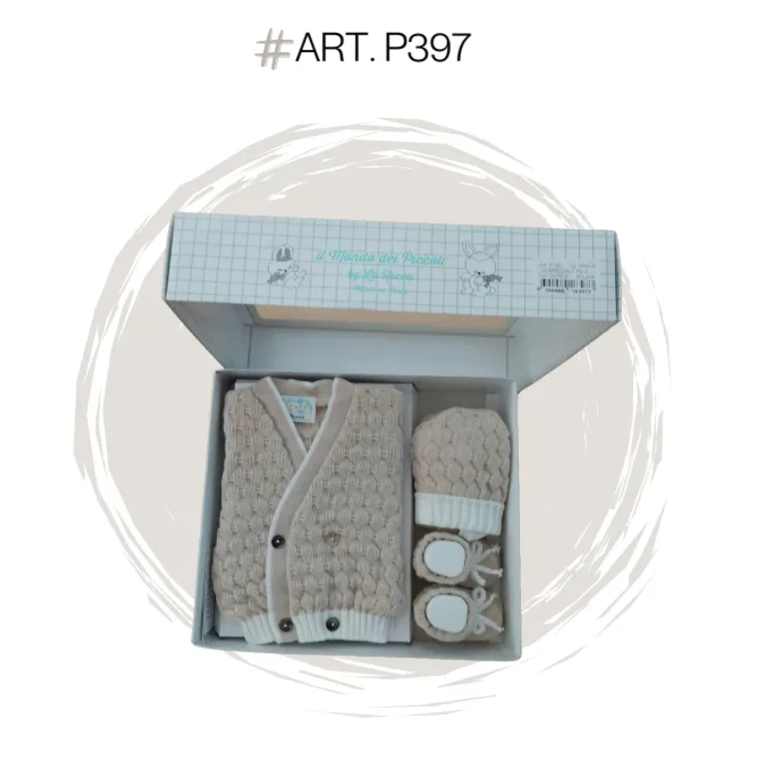 Completo neonato con cardigan e accessori