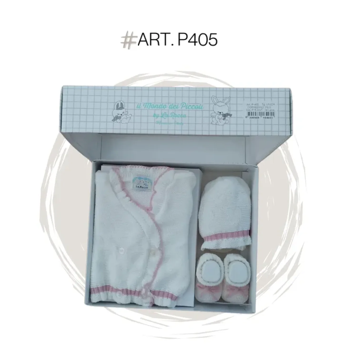 Completo neonato con cardigan e accessori